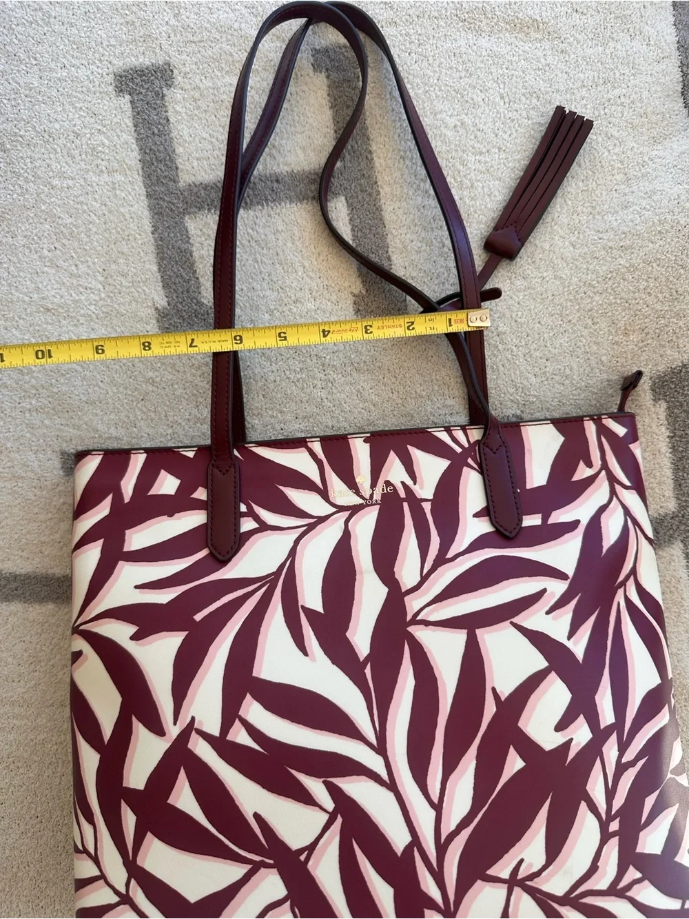 Kate spade Tote Bag in Burgundy and Cream